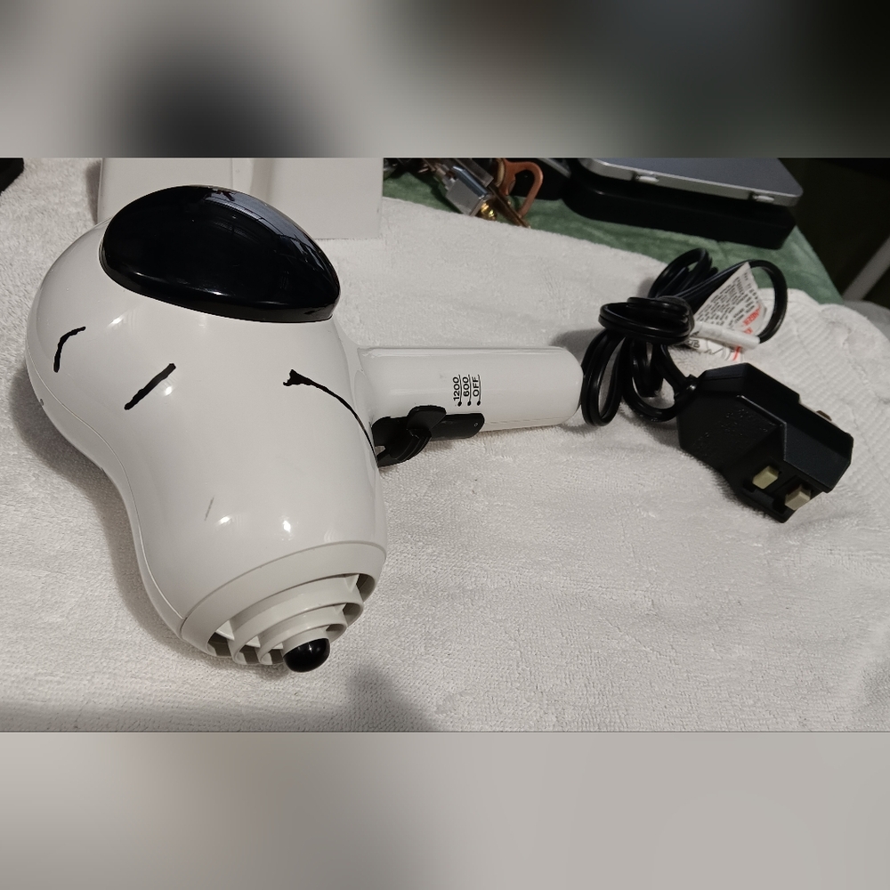 Salton Peanuts Snoopy Hairdryer Blow Dryer HD-5061 No Box/Directions - Works - Picture 5 of 7
